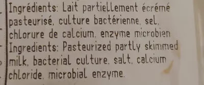 Lista de ingredientes del producto Fromage suisse léger Saputo 500g