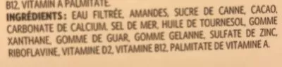 Lista de ingredientes del producto Boisson Aux Amandes (chocolat) Natura 946 ml