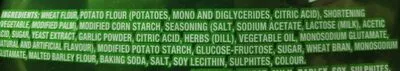 Lista de ingredientes del producto Crispers dill pickle  