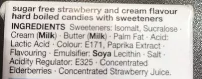 Lista de ingredientes del producto Strawberry & cream drops M&S 