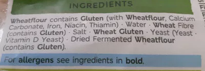 Lista de ingredientes del producto 2 half ciabata Marks & Spencer 230 g