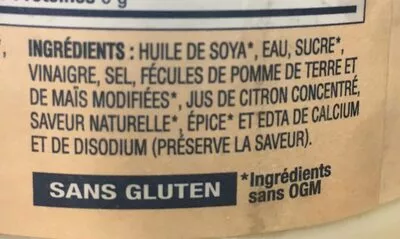 Lista de ingredientes del producto Hellmann's vegan Hellmann's 710mL