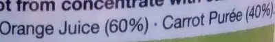 Lista de ingredientes del producto Orange & Carrot Juice Marks & Spencer 750 ml e