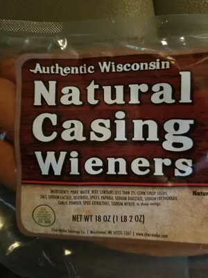 Lista de ingredientes del producto Authentic Wisconsin Natural Casing Wieners  18 oz