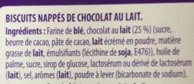 Lista de ingredientes del producto Z'animo Cadbury 200 g