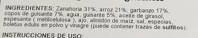 Lista de ingredientes del producto Albondigas veganas bonArea 0'337