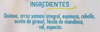 Lista de ingredientes del producto Medallones de quinoa y espinaca Nutree 400