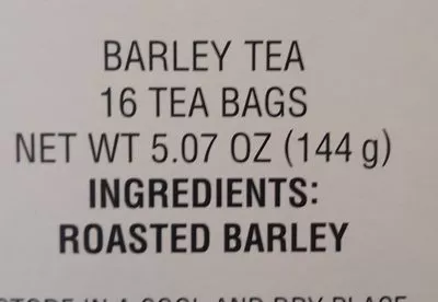 Lista de ingredientes del producto Barley tea  