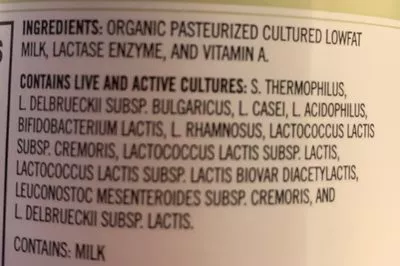 Lista de ingredientes del producto Plain kefir, pasteurized cultured milk Redwood Hill Farm & Creamery  Llc 