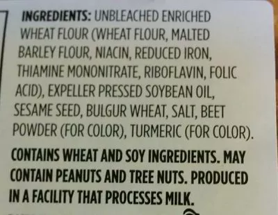 Lista de ingredientes del producto Sesame sticks, sesame 365 brand (Whole Foods) 16 oz