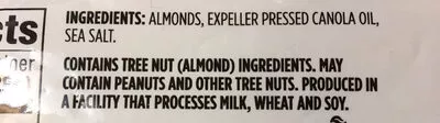 Lista de ingredientes del producto Roasted & Salted Almonds Whole Foods Market 32oz