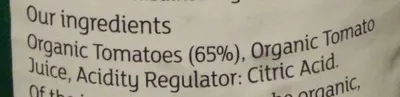 Lista de ingredientes del producto Italian Organic Chopped Tomatoes sainsbury's SO organic, Sainsbury's 400 g