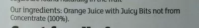 Lista de ingredientes del producto Orange juice with juicy bits Sainsbury's 