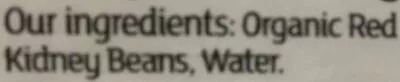 Lista de ingredientes del producto Red Kidney beans Sainsbury's 230g