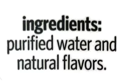 Lista de ingredientes del producto Water infused with raspberry essence, raspberry Hint  Inc. 474 ml