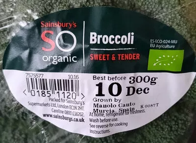 Lista de ingredientes del producto Broccoli Sainsbury's 