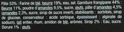 Lista de ingredientes del producto Galette des rois approuvée Gault Millau Carrefour 