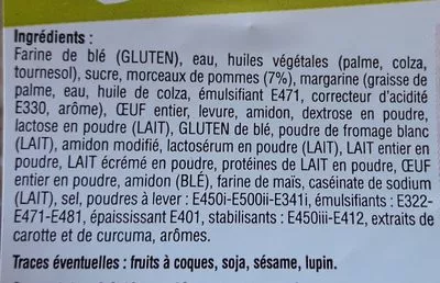 Lista de ingredientes del producto Beignets roulés au pommes Atac 