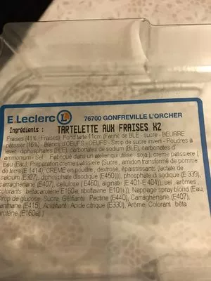 Lista de ingredientes del producto Tartelette aux fraises Leclerc 