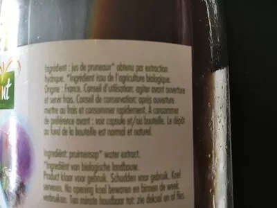 Lista de ingredientes del producto Jus de pruneaux Vitamont 