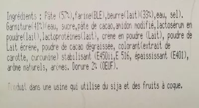 Lista de ingredientes del producto Suisse pépites chocolat x4 E Leclerc 