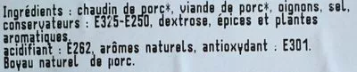 Lista de ingredientes del producto Veritable andouillette de Jargeau Tradival 1,1 kg