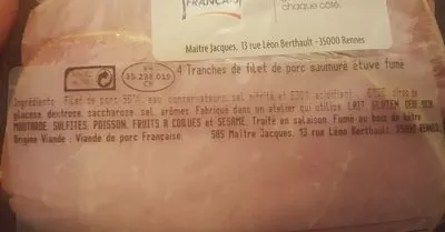 Lista de ingredientes del producto Médaillons de porc Maitre Jacques 