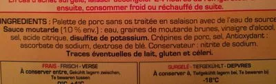 Lista de ingredientes del producto Palette à la diable Moritz 