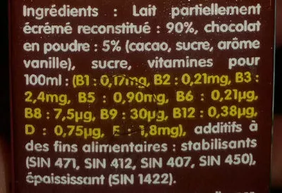 Lista de ingredientes del producto Candy CHOCO Candia Algérie 20 cl