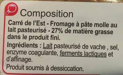 Lista de ingredientes del producto Le Carré Carrefour 230 g