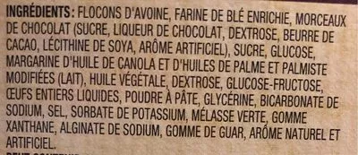 Lista de ingredientes del producto Biscuits (morceaux De Chocolat) Rondeau 300 g