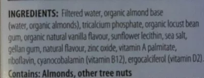 Lista de ingredientes del producto Biologique almond preference  