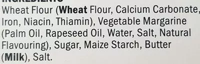 Lista de ingredientes del producto Shortbread Assortment Dean's 360 g e