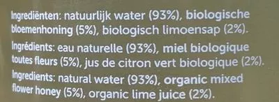 Lista de ingredientes del producto hny water hny. 330ml