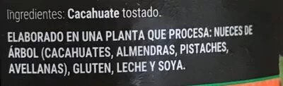 Lista de ingredientes del producto crema de cacahuate Mister Mister 320