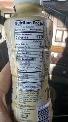 Lista de ingredientes del producto High protein milk shake vanilla  