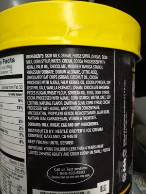 Lista de ingredientes del producto dark knight brownie bite  