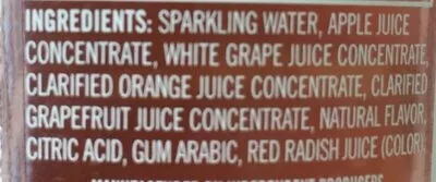 Lista de ingredientes del producto Izze Sparking Grapefruit Izze 473 mL