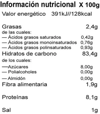 Lista de ingredientes del producto AREPA DE MAIZ AMARILLO TRILLADO AREPAS LA ABUELITA 685 g