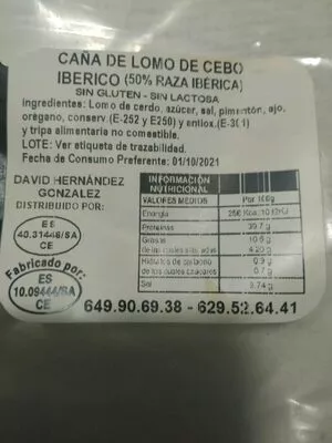 Lista de ingredientes del producto   16 cl