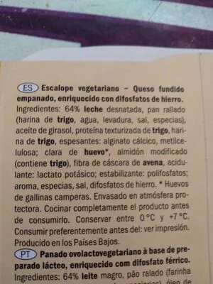 Lista de ingredientes del producto  My Best Veggie 180 g