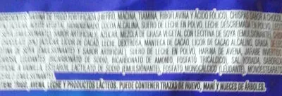 Lista de ingredientes del producto Chokis  