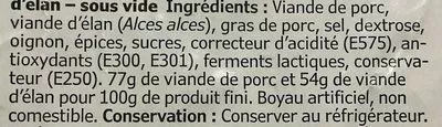 Lista de ingredientes del producto Vilt Korv Ikea 150 g