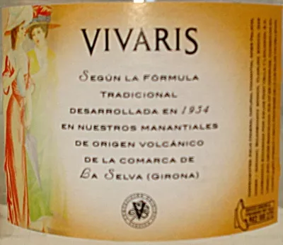 Lista de ingredientes del producto Bebida refrescante carbonatada Vivaris 1 l