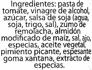 Lista de ingredientes del producto Salsa de chiles y ajo Asia Green Garden 300 ml