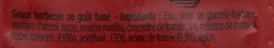 Lista de ingredientes del producto Sauce Dips Smoky BBQ Gyma, KFC 25 g