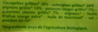 Lista de ingredientes del producto Poêlée de légumes grillés Casino Bio Casino Bio 600 g