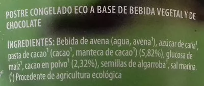 Lista de ingredientes del producto Capricho de chocolate Gutbio 400 g