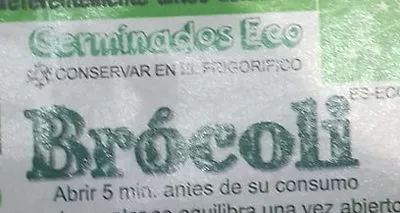 Lista de ingredientes del producto Germinados Eco Brócoli GutBio 50 g