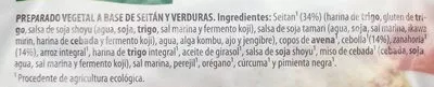 Lista de ingredientes del producto Veggieburger de Seitán y Verduras GutBio 140 g (2 x 70 g)